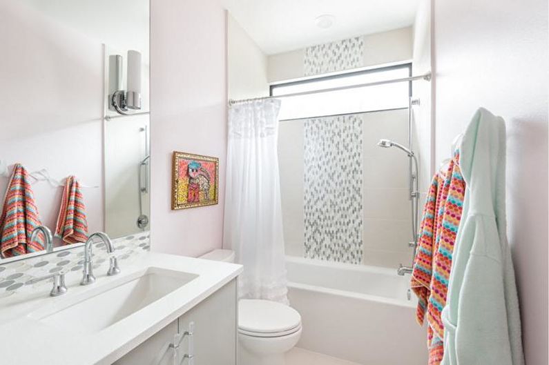 Interior design of a combined bathroom - photo