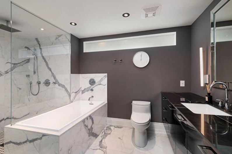 Interior design of a combined bathroom - photo