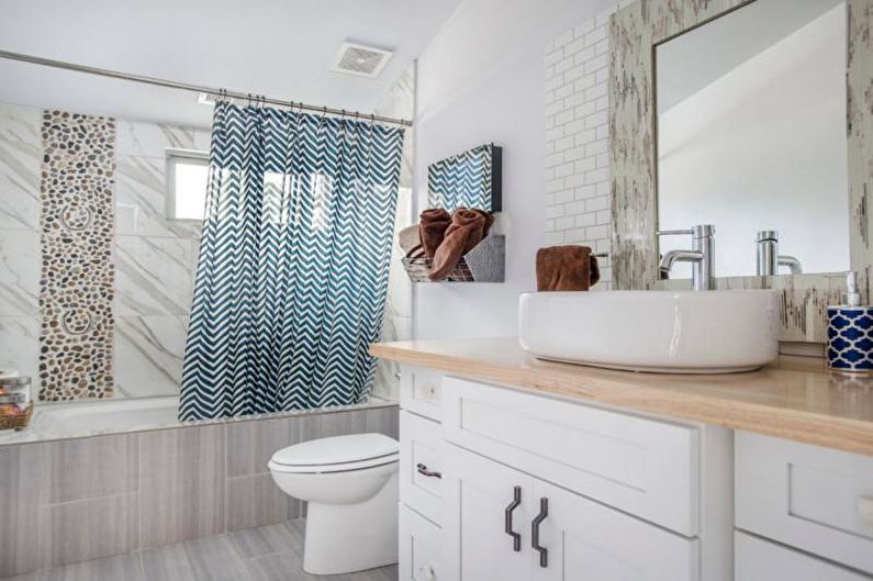 Interior design of a combined bathroom - photo
