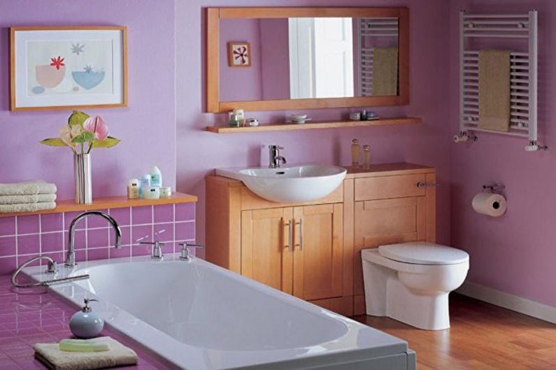 Interior design of a combined bathroom - photo