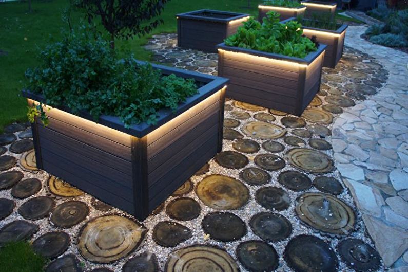 Modular flower beds - Flowerbed in the country, ideas for landscape design