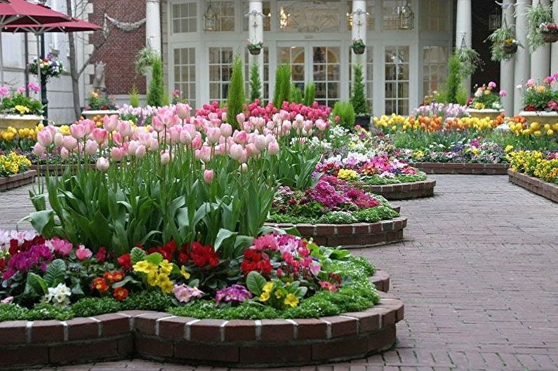 Modular flower beds - Flowerbed in the country, ideas for landscape design