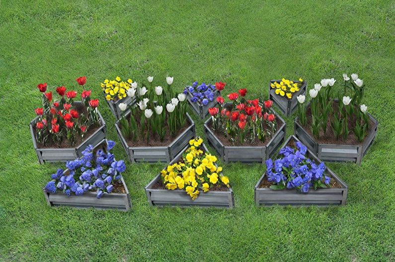 Modular flower beds - Flowerbed in the country, ideas for landscape design