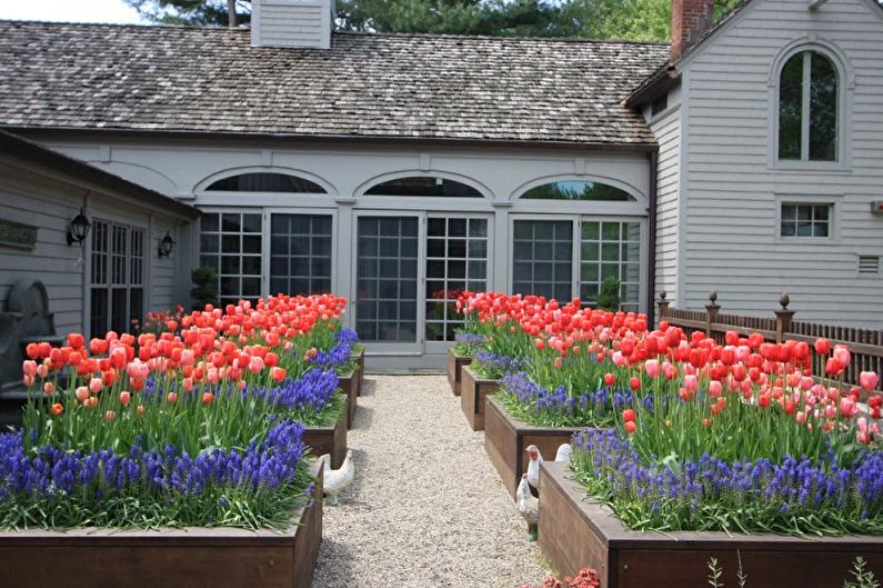 Modular flower beds - Flowerbed in the country, ideas for landscape design