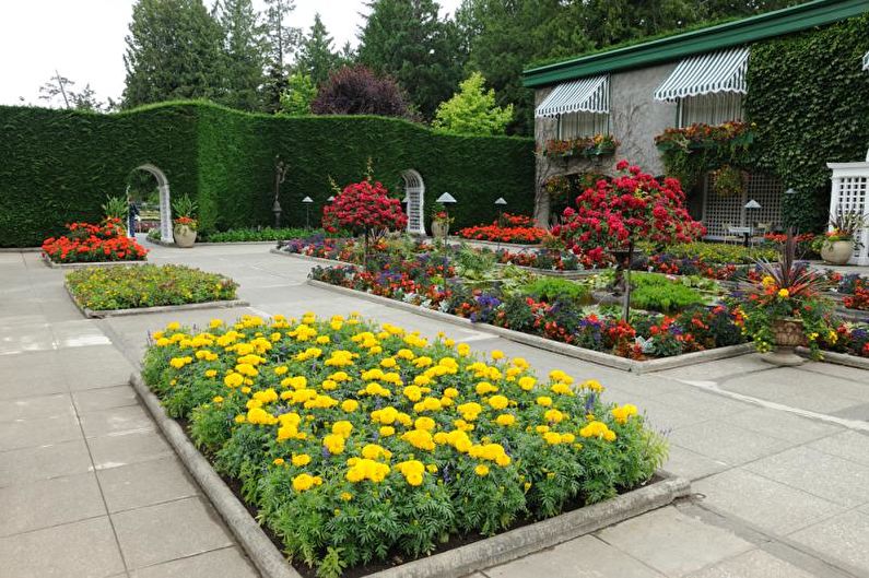 Modular flower beds - Flowerbed in the country, ideas for landscape design