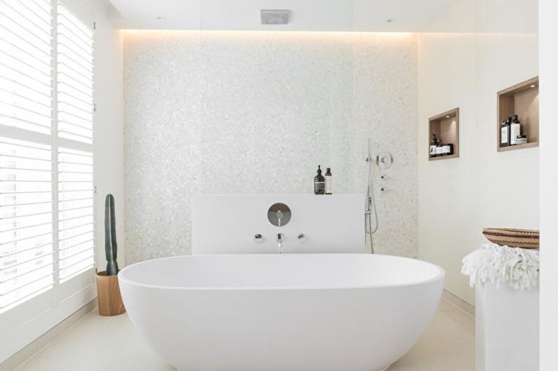 White bathroom in a modern style - Interior Design