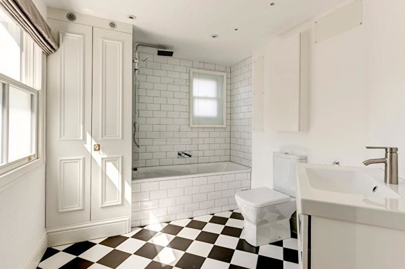White bathroom in a modern style - Interior Design