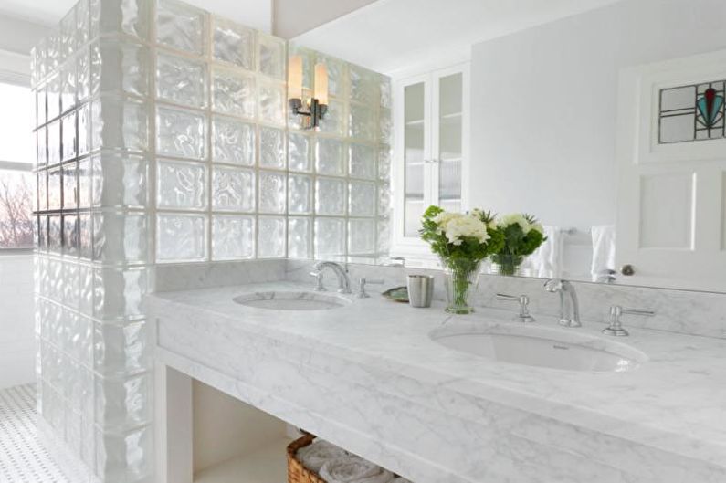 White Bathroom Design - Plumbing & Furniture