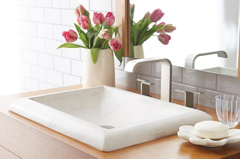 White Bathroom Design - Plumbing & Furniture