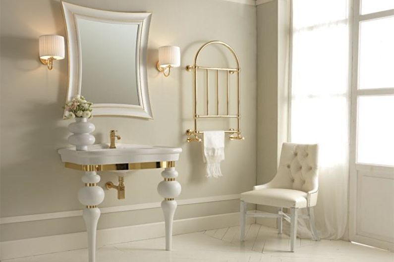 White Bathroom Design - Lighting