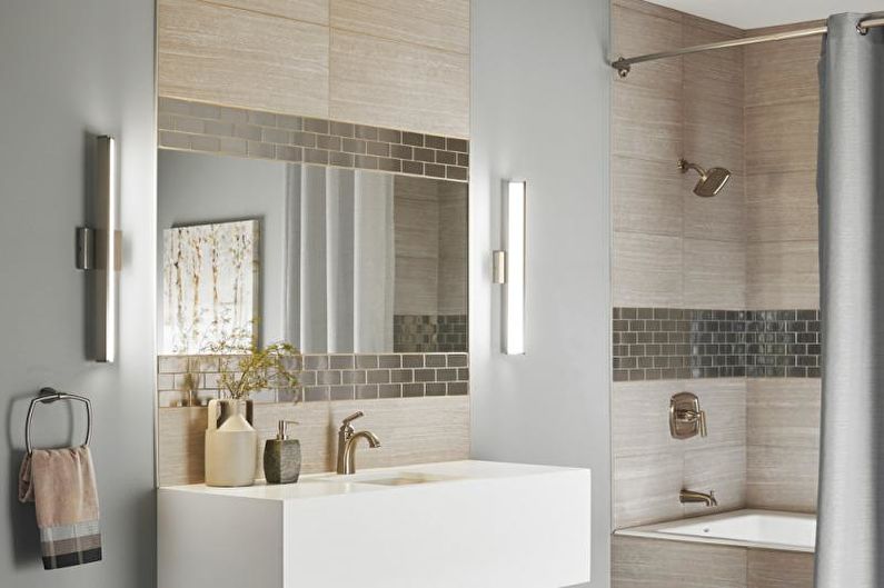 White Bathroom Design - Lighting