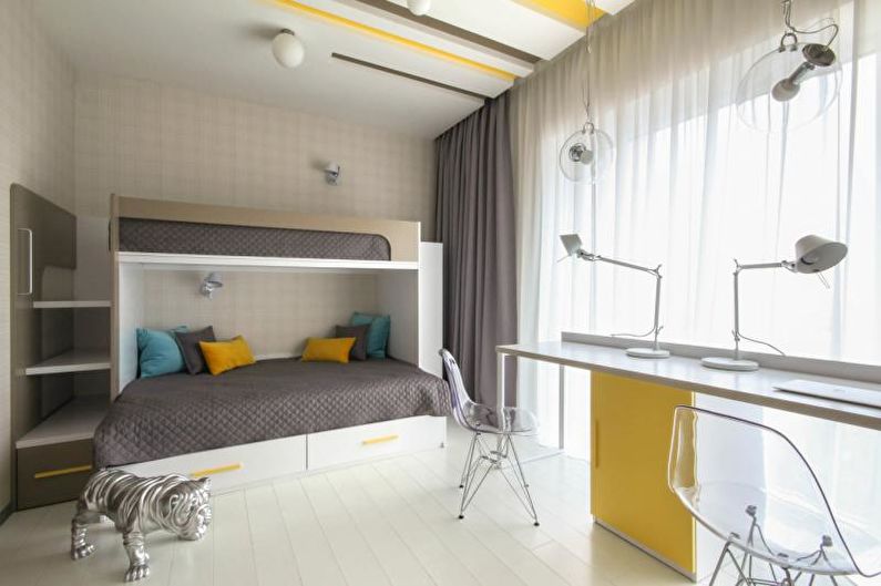 Zoning room for two children - Design a room for a teenager