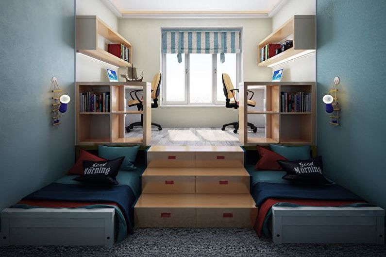 Zoning room for two children - Design a room for a teenager