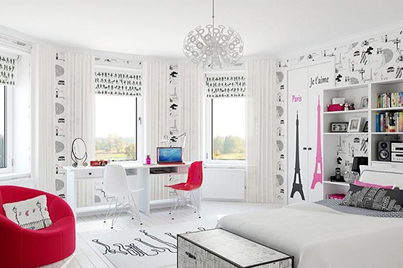 Interior design rooms for a teenager - photo