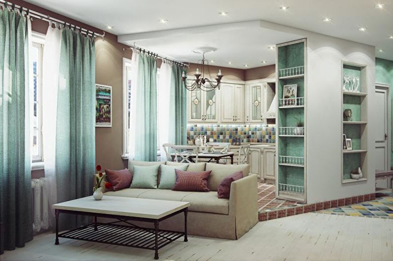 Kitchen Studio in Provence Style - Interior Design