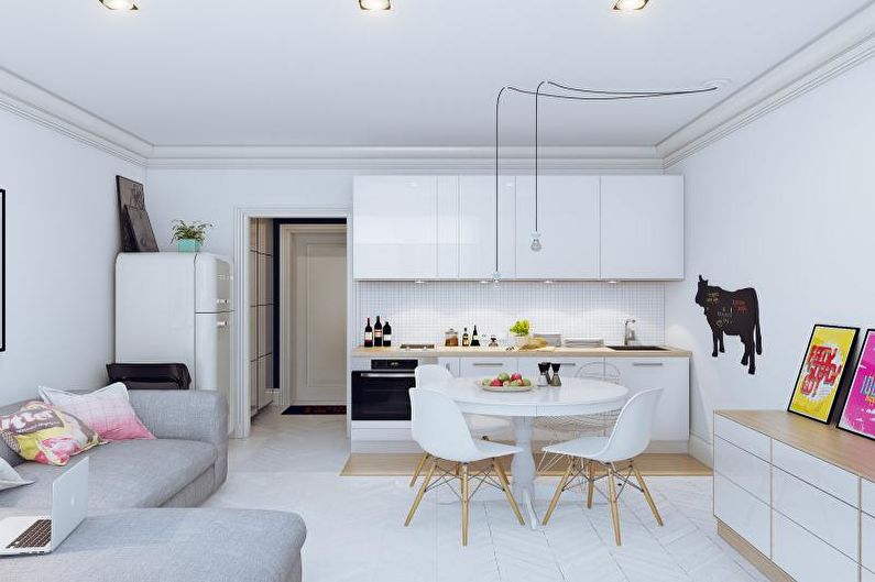 Studio kitchen in retro style - Interior Design