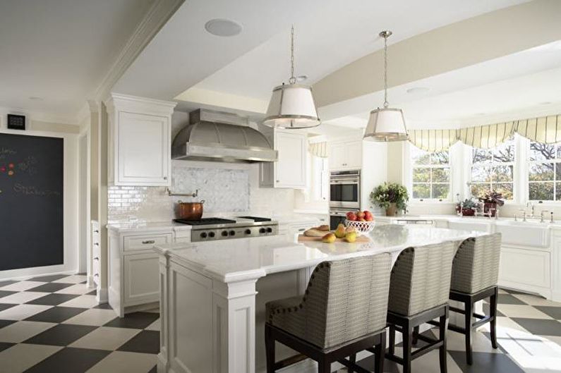 Interior design of a kitchen studio - photo
