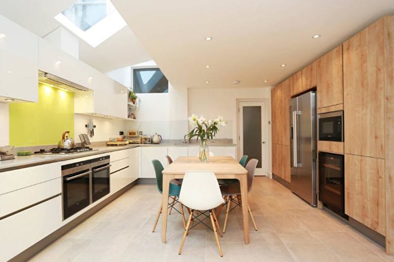 Interior design of a kitchen studio - photo