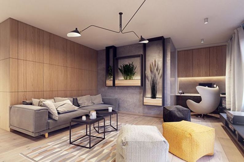 Apartment design in a modern style - Features