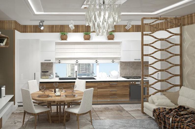 Interior design of an apartment in a modern style - photo