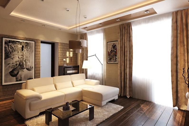 Interior design of an apartment in a modern style - photo