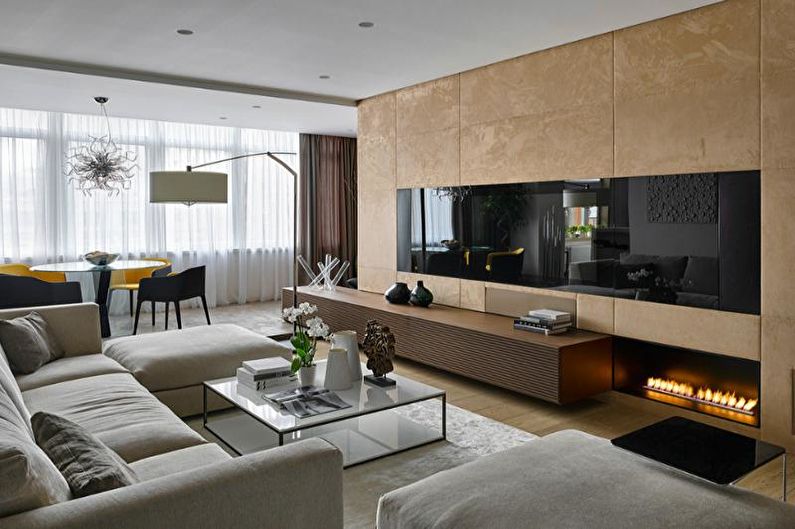 Interior design of an apartment in a modern style - photo