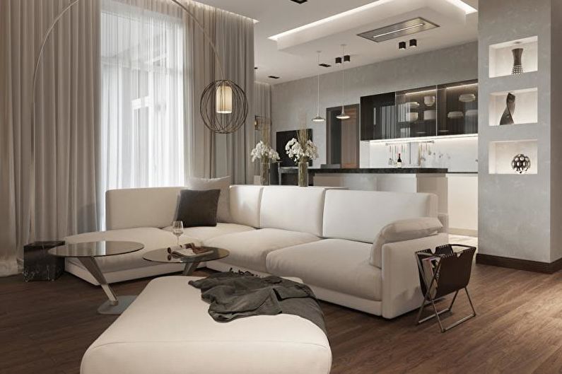 Interior design of an apartment in a modern style - photo