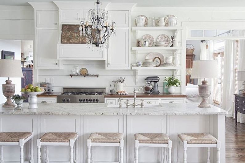 Interior design of an apartment in provence style - photo