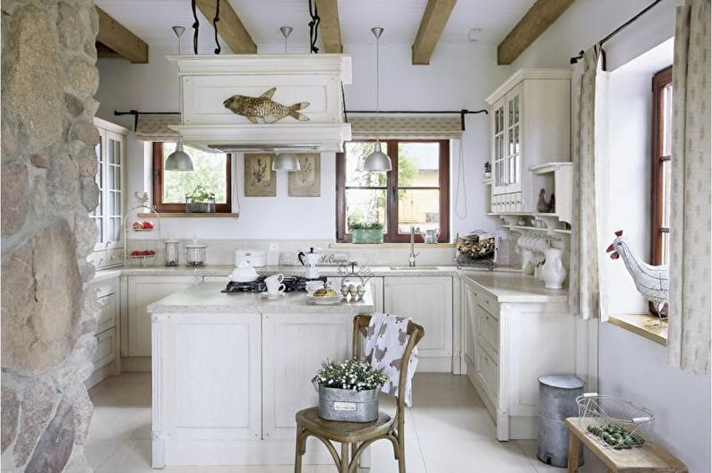 Interior design of an apartment in provence style - photo
