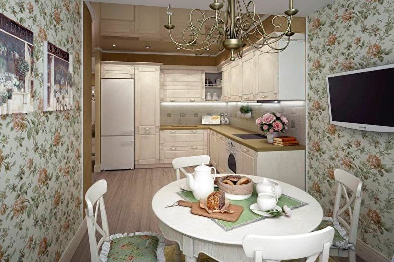 Interior design of an apartment in provence style - photo