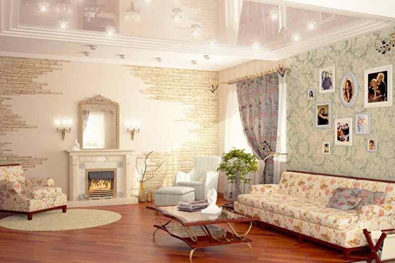 Interior design of an apartment in provence style - photo