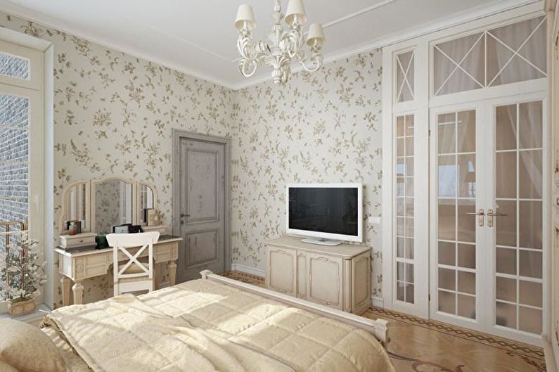 Interior design of an apartment in provence style - photo