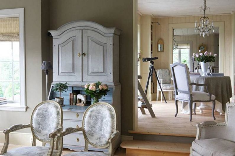 Interior design of an apartment in provence style - photo