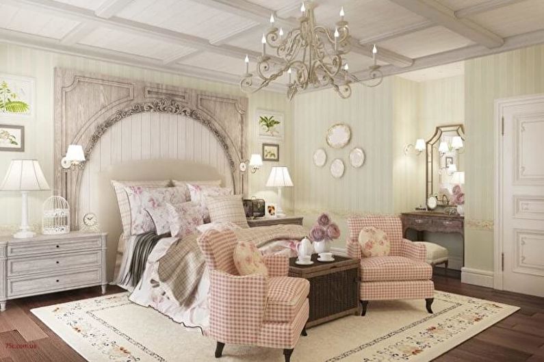 Interior design of an apartment in provence style - photo
