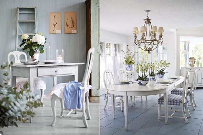Interior design of an apartment in provence style - photo
