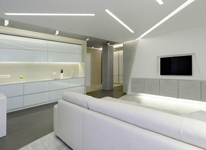 Minimal Concept: Kitchen-Living Room Interior - photo 4