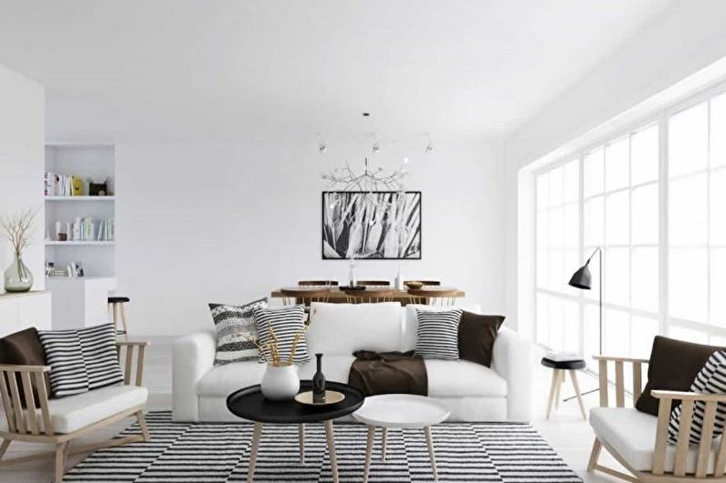 Living Room - Scandinavian-style apartment design