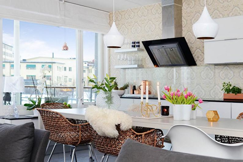 Kitchen - Scandinavian style apartment design