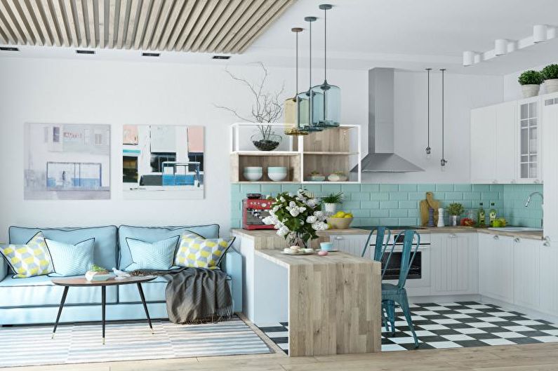 Kitchen - Scandinavian style apartment design