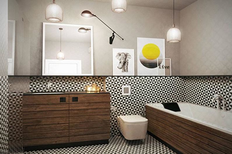 Bathroom - Scandinavian-style apartment design
