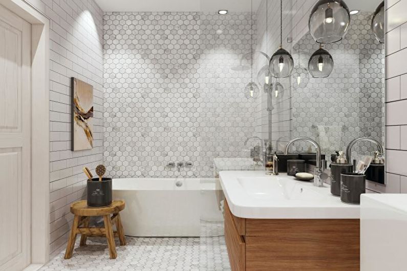 Bathroom - Scandinavian-style apartment design
