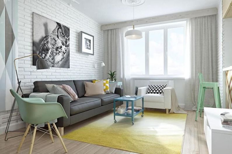 Scandinavian style apartment interior design - photo