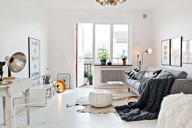 Scandinavian style apartment interior design - photo