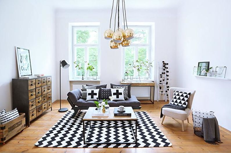 Scandinavian style apartment interior design - photo