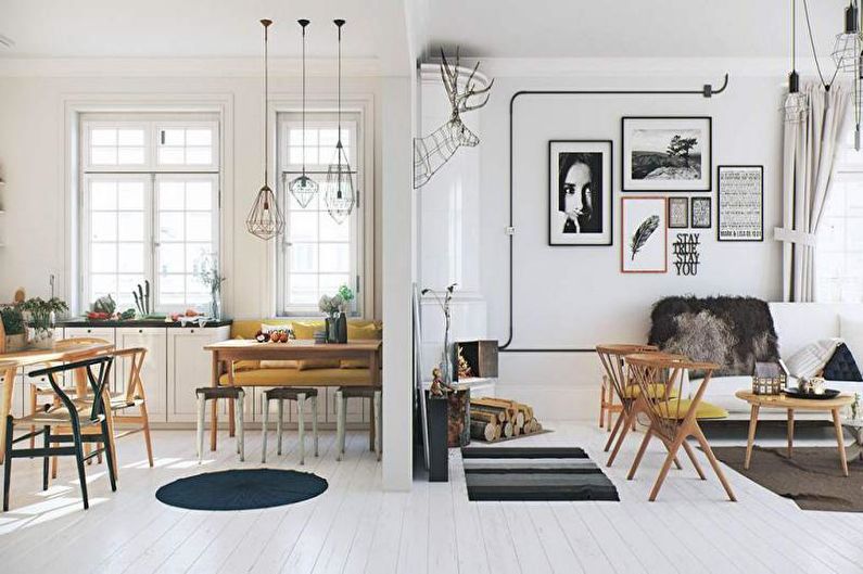 Scandinavian style apartment interior design - photo