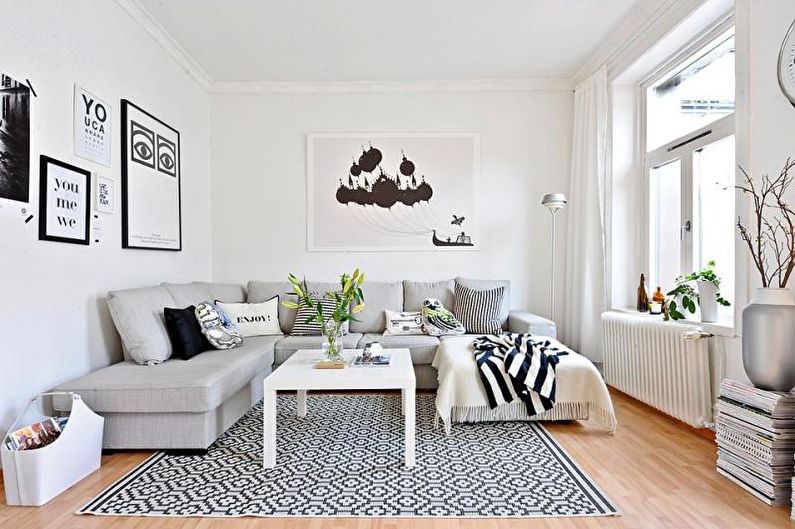 Scandinavian style apartment interior design - photo