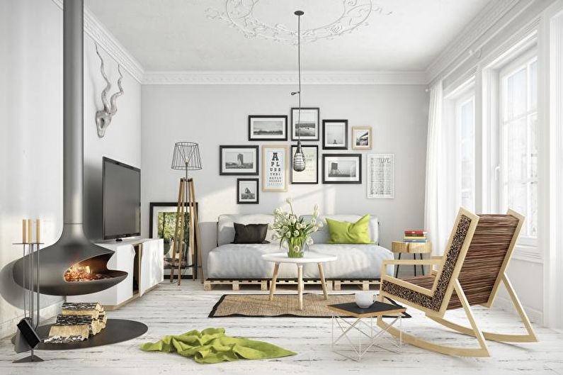 Scandinavian style apartment interior design - photo