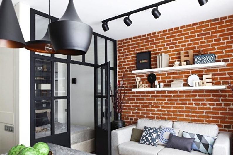 Brick wall in the interior - Features