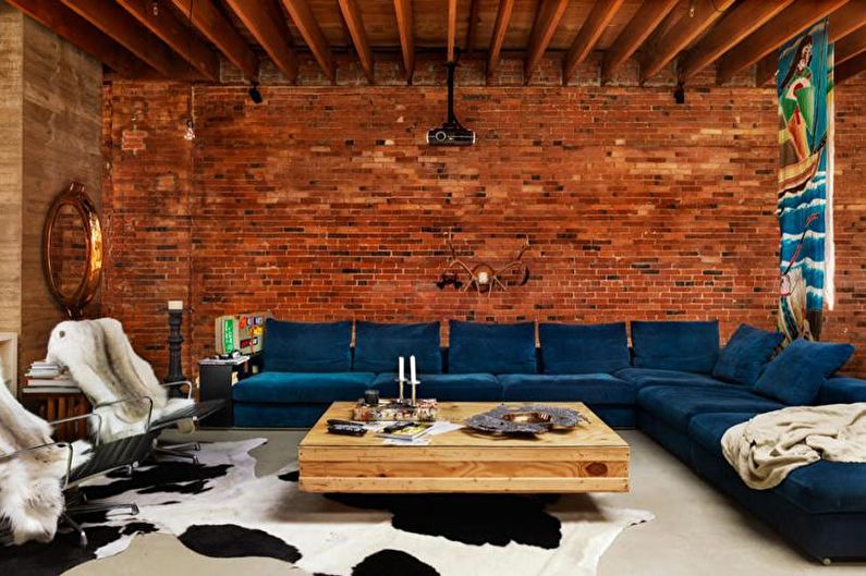 Brick wall in the interior - Real brickwork