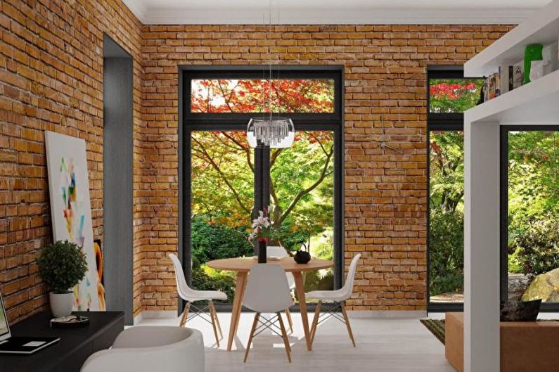 Brick wall in the interior - Vinyl wallpaper